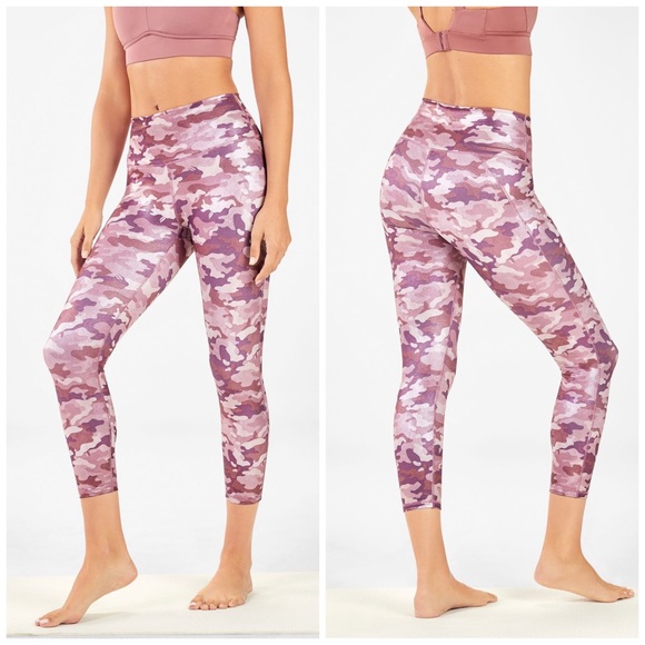 Fabletics Pants - Fabletics Powerhold Pink Shine Logo Camo Leggings